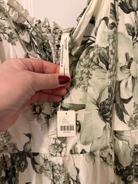 Anthropologie Sleeveless Sweetheart A-Line Midi Dress Size Large - Picture 7 of 11